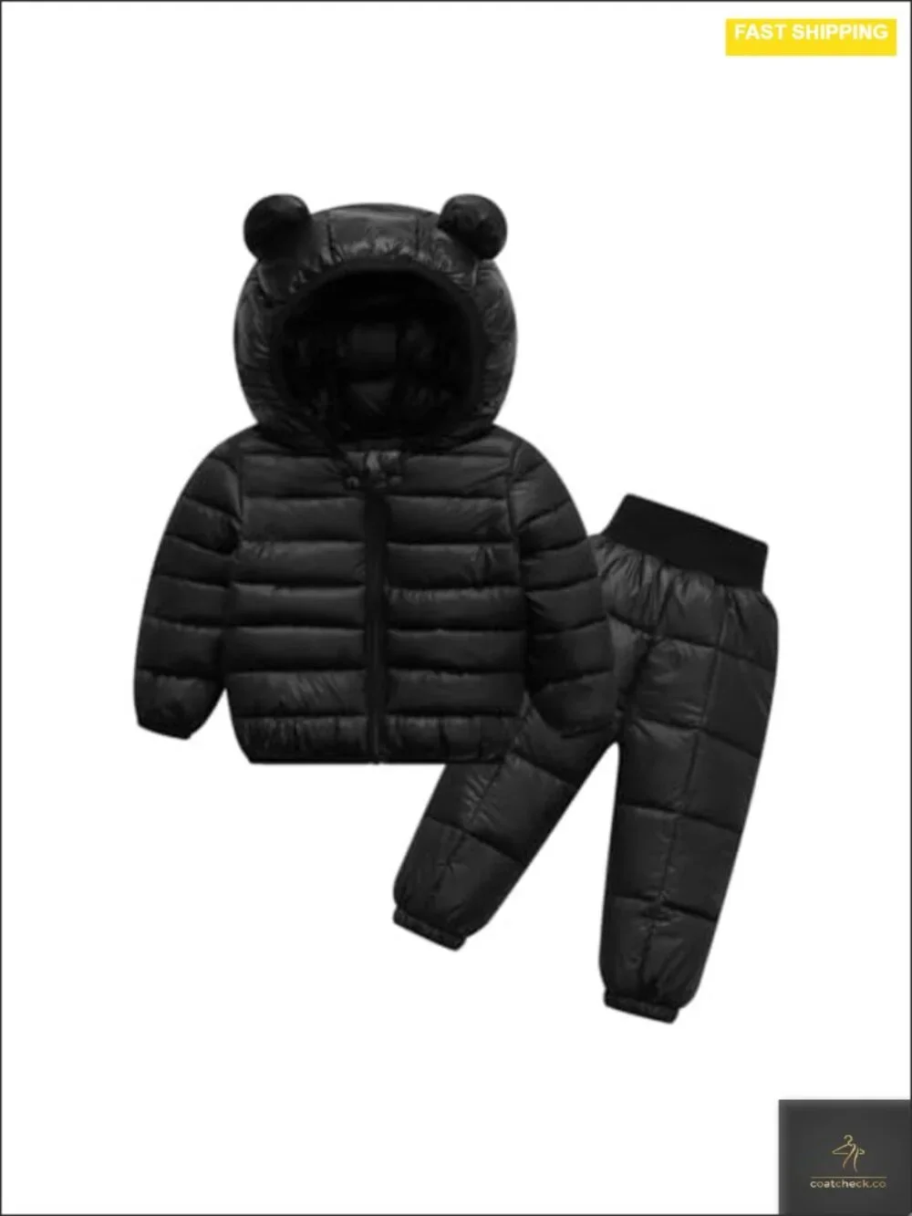 Toddler Snowsuit 2 Piece Puffer Coat & Pants Windproof Winter Set
